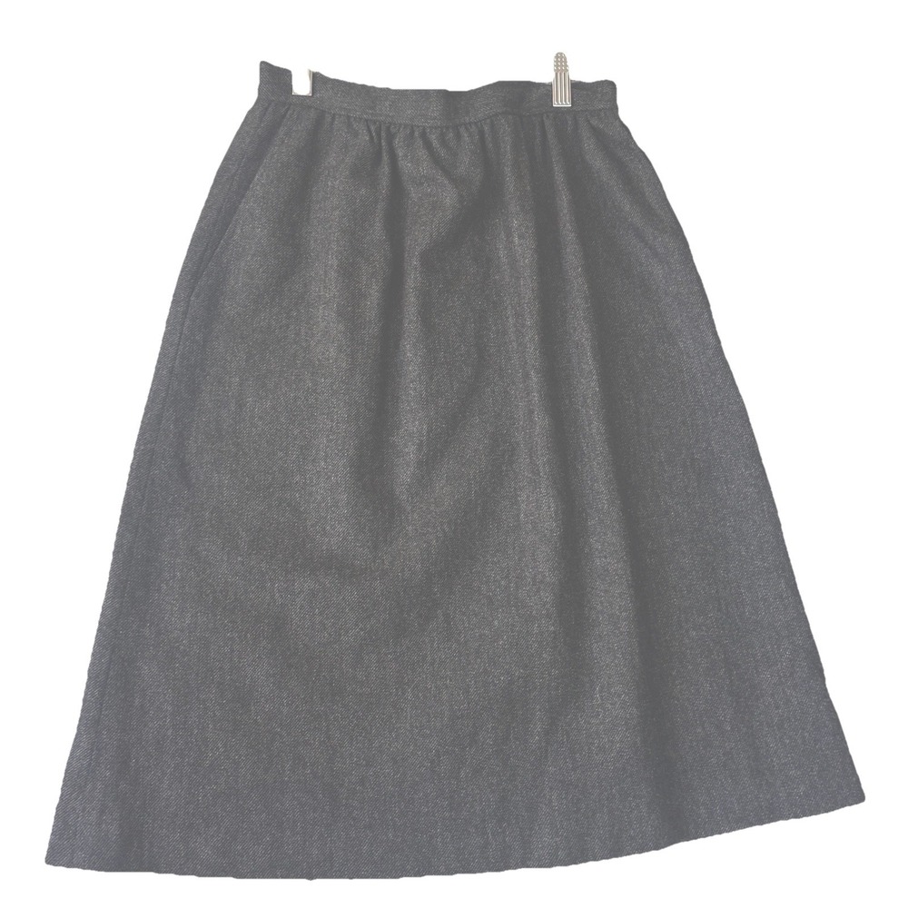 Evan Picone Women's 10 Gray Wool Skirt Office Corpcore Career USA